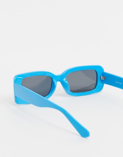 Blue 2025 rectangle sunglasses