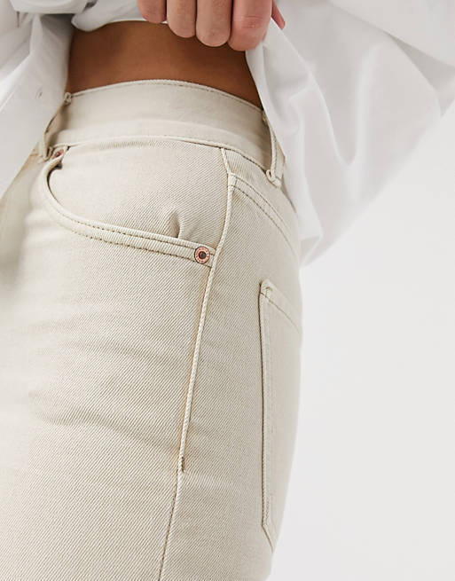  mid rise '90's' straight leg jeans in buttermilk 