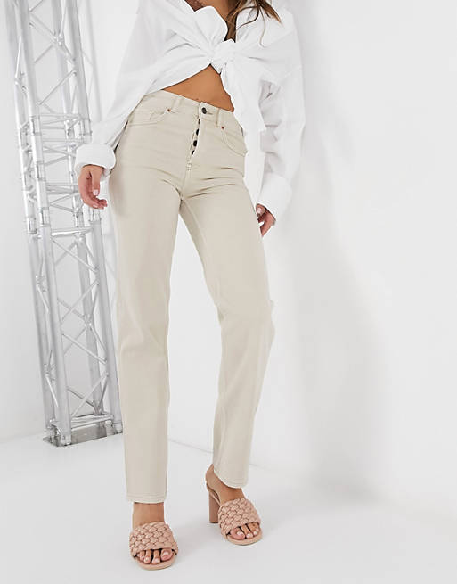  mid rise '90's' straight leg jeans in buttermilk 