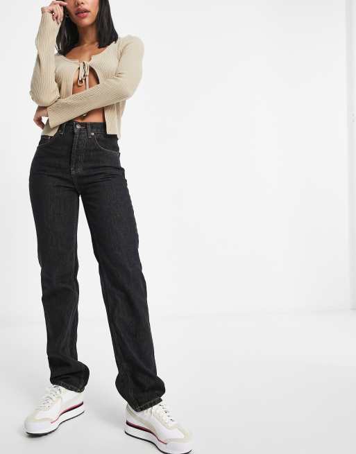 Black jeans straight top