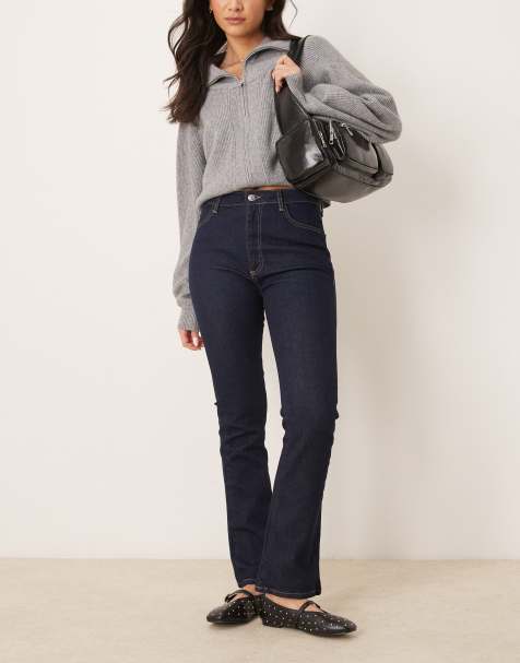 ASOS DESIGN mid rise bootcut flare jeans with comfort stretch in grey - view 1