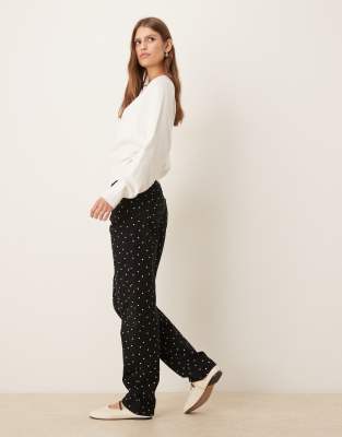 Asos Design Mid Rise Slim Leg Pants In Black