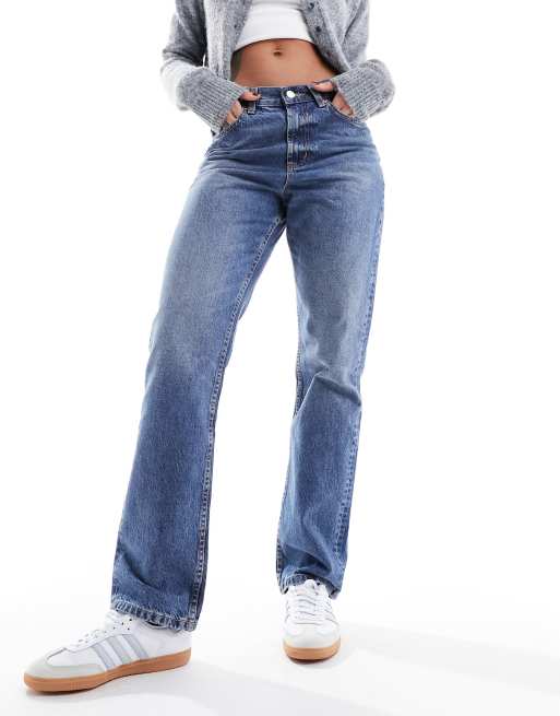 Straight jeans 2024 mid blue