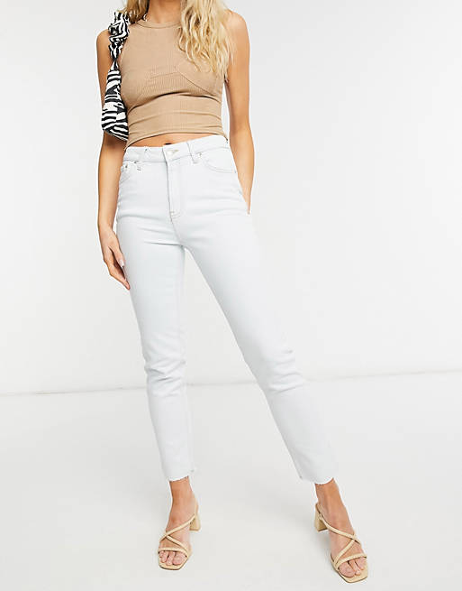  mid rise vintage 'skinny' jeans in antique white 