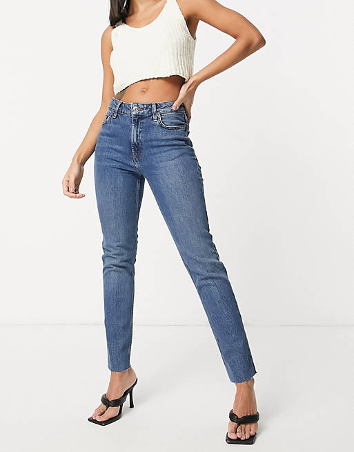 Jeans mid rise vintage 'skinny' jeans in dark midwash 