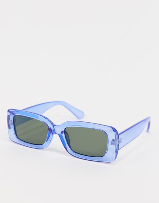 Square blue sunglasses