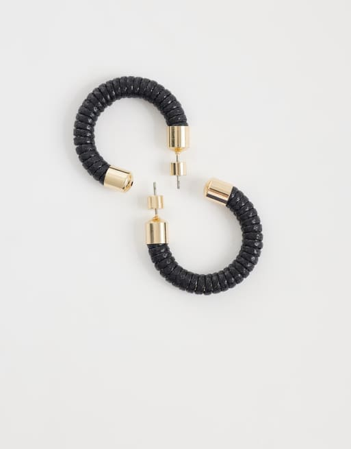 ASOS DESIGN - Middelgrote oorringen in zwart, 3 van 4