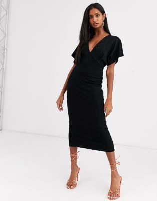 asos black midi