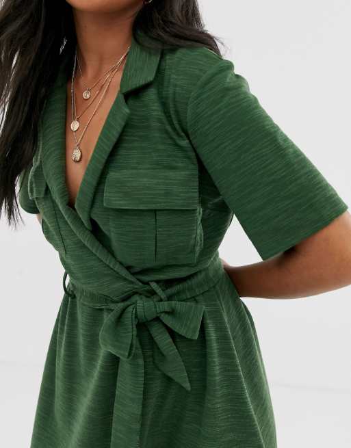 Belted shirt shop dress midi