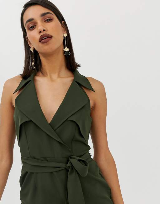 Belted trench dress sales
