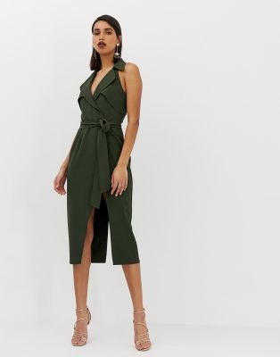 trench dress midi