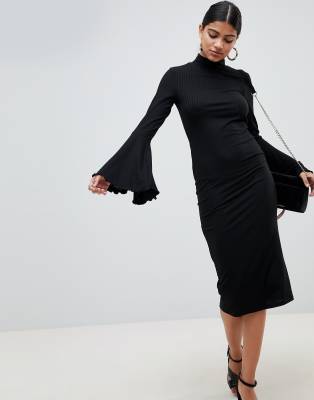 asos bell sleeve dress