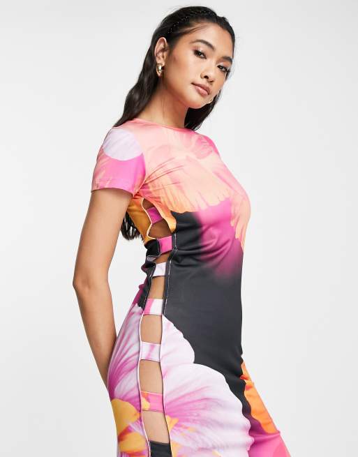 Asos pink best sale bodycon dress