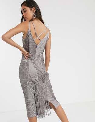 asos design fringe dress