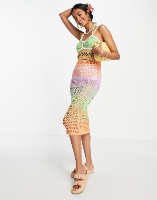 Asos sales multicolor dress