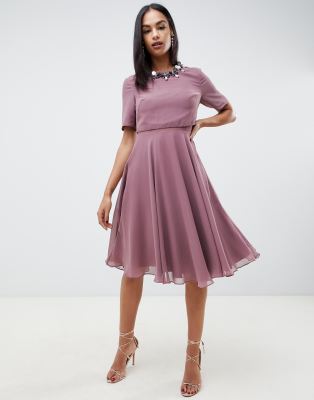 asos dusty purple dress