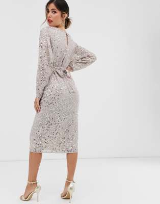 asos design sequin dress
