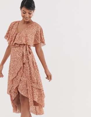 asos copper dress