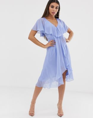 asos blue cape dress