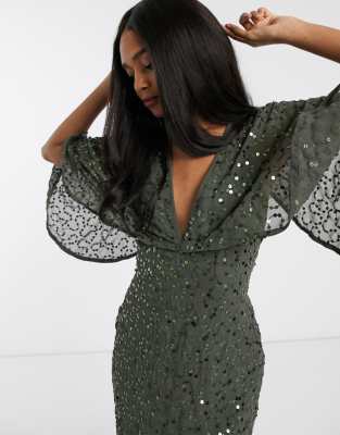 Asos scattered sequin kimono dress best sale