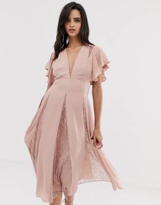 asos dusty pink dress