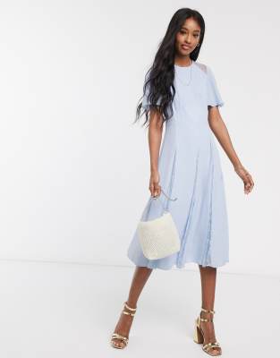 asos sky blue dress