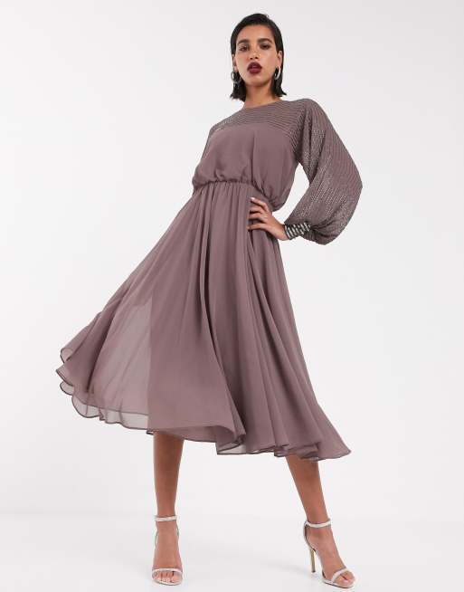 asos mauve dress