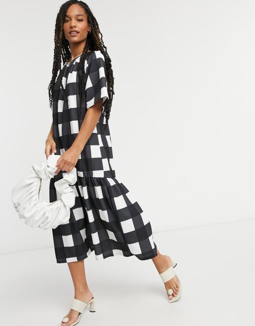 Half black half discount white dress asos