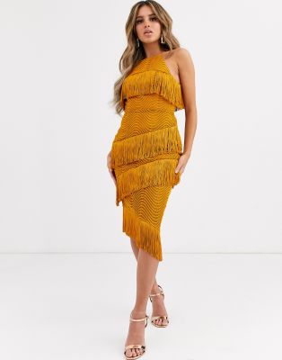 asos ochre dress