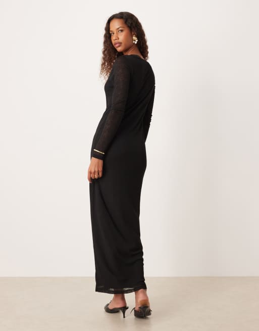 ASOS DESIGN - Midi-jurk met gerimpeld inzetstuk aan de voorkant, 3 van 4