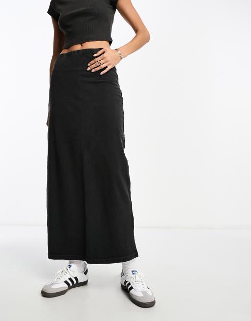 ASOS DESIGN - Midi kokerrok in zwart met wassing, deel van co-ord set, 3 van 4