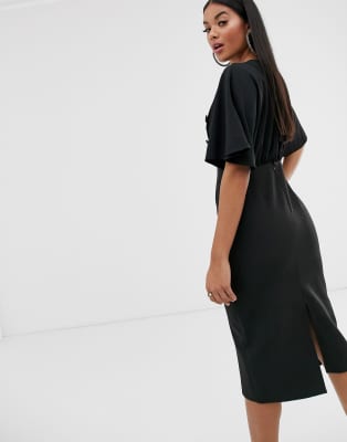 asos angel sleeve dress