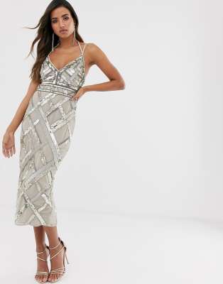 asos design midi dress
