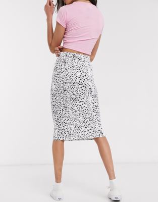 animal print midi pencil skirt