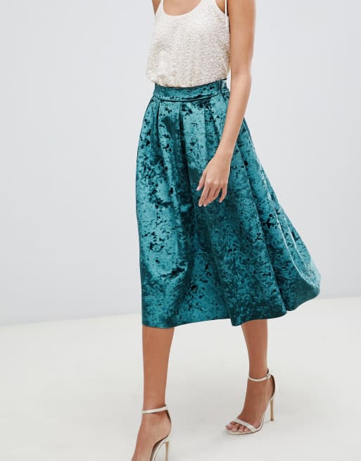 Asos design midi skirt with box pleats best sale