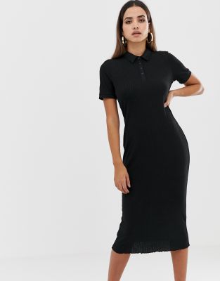 ribbed polo dress