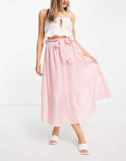 Roze best sale midi rok