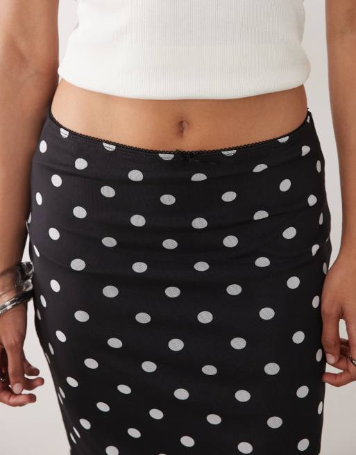 ASOS DESIGN - Midi rok met stippenprint, 3 van 5