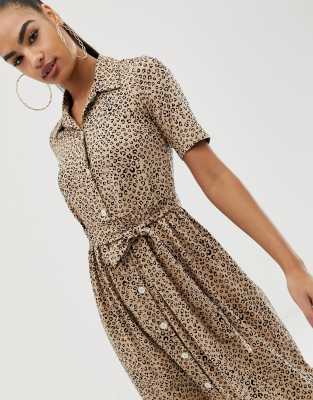 leopard dress with belt