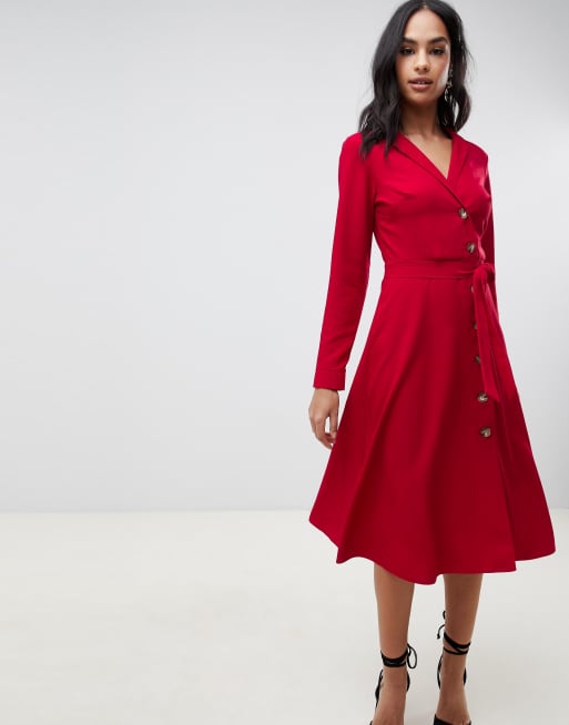 ASOS DESIGN midi shirt dress with buttons ASOS