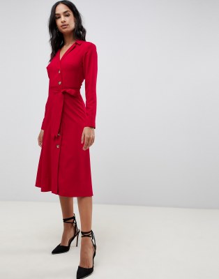 asos button up dress