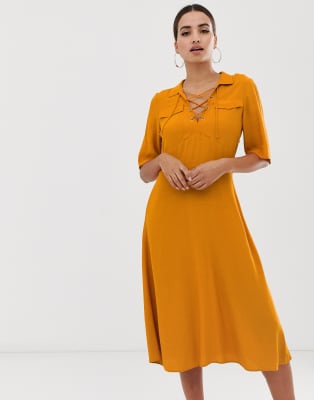 asos ochre dress