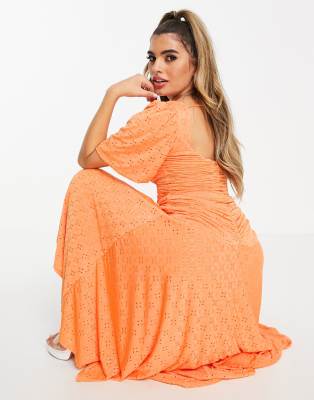 kleid orange asos