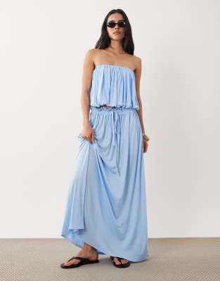 ASOS DESIGN midi skirt in light blue - part of a set