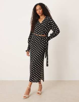 Asos Design Midi Skirt In Black