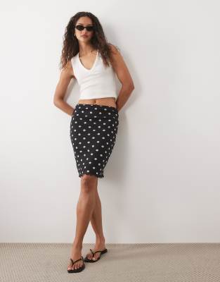 Asos Design Midi Skirt In Black