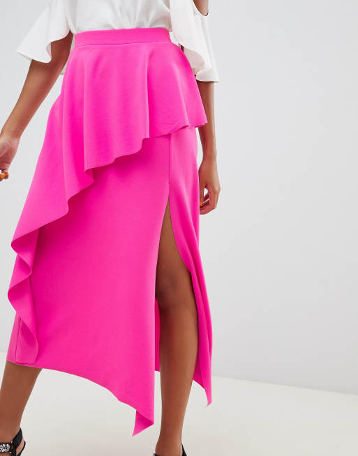 Asymmetrical skirt outlet asos