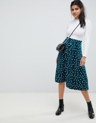 asos polka dot skirt