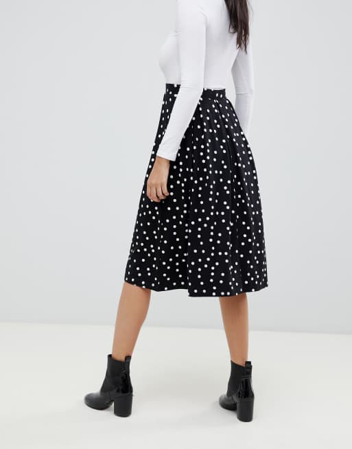 Asos design midi outlet skirt with box pleats