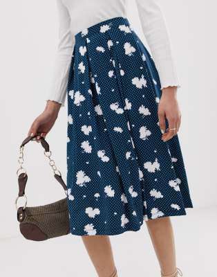 asos midi skirt with box pleats